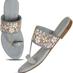 dfr Flip Flops for Women Daily Use Comfortable Ethnic Embroidered Girls Slippers flipflops chappals-picture-53