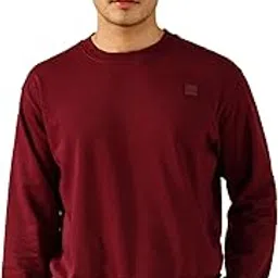 modern crew Solid Sweatshirt for Men | Cotton Regular Fit Full Sleeve Sweatshirts | ACE Luxe |-picture-12