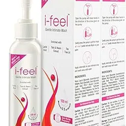 i-feel Gentle Intimate Wash for Women by Piramal -pH Balanced with Lactic Acid, Neem, Tulsi, Aloevera & Tea Tree Oil-Sulphate, Alcohol & Paraben Free Formula-Safe for Daily Use even in Pregnancy-(2x100ML)-image-11
