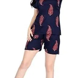 Women's Short Night Suit – Round Neck | Soft Premium Rayon Sleepwear Set for Girls & Women | Stylish & Comfortable Nightwear-image-22