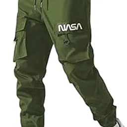 Men’s Cargo Pants | Lycra Blend Regular Fit | Self-Design Drawstring Bottoms | Stylish Cargos for All-Day Comfort (Pack of 1)-image-85