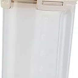 Merishopp Grain Storage Barrel Cereal Containers Storage Thick for Rice Flour Cabinet Creamy White 3L-picture-44