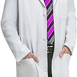 vogrye Professional Lab Coat for Women Men Long Sleeve, White, Unisex XXS-4XL-picture-46