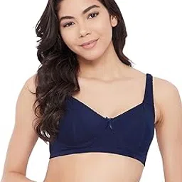 clovia Women's Non-Padded Non-Wired Full Cup Bra in Black - Cotton-picture-51