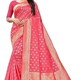 Pervas Women's Pure Banarasi Silk Saree Kanjivaram Style With Blouse Piece (Pari124)-picture-12