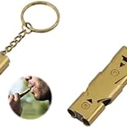 ZIBUYU® Emergency Whistles Lifeguard Safety Whistle with Keychain Kids Rescue Signaling Loud Survival for Outdoor Hiking Camping Hunting Fishing Boating Gold 2PCS-image-45