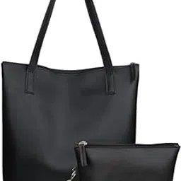 shara fashion Women's Handbag | Set of 2 Ladies purse - Black-picture-11