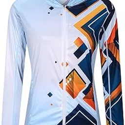 voofly Women's UPF 50+ Sun Protection Shirt Printed UV Hoodie Jacket Full Zip with Pockets-picture-13