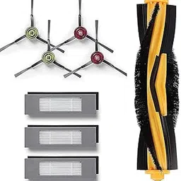 HASTHIP® Replacement for Ecovacs DEEBOT OZMO 920/ ECOVACS DEEBOT OZMO 950 / T5 Robotic Vacuum Cleaner Accessory Kit Pack of 1x Main Brush, 3X Filter, 4X Side Brushes (8Pcs)-picture-50
