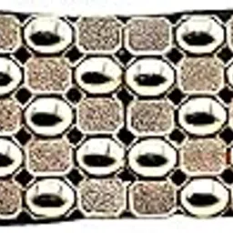 syga Women Cinch Belt, PU Leather Stretchy Waist Belt with Abstract Metal Buckle, Retro Style - Black-picture-16