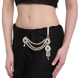 womensky Bridal Jewellery Half kamarband for Girl Challa Gold Polish Fashion Jewellery kamarband for Girls Waist Jewelry-picture-25