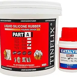 TINFLIX TLS - 220 (20% Hardness) Liquid Silicone Rubber for Soap, Candle, Resin Art Mould Making Applications (Qty – 500g Silicone & 25g Catalyst)-picture-10