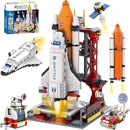 SR TOYS Space Shuttle Toys Building Sets, STEM Spaceship Building Kit Toy with Space Transport Rocket&Airplane Launcher,Best STEM Toys for 6+ Year olds Boys and Girls(682+Pieces)-image-16