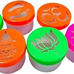 Evisha 6 Rangoli Making Box Bottles Jali Rangoli Making Tools Diwali Designs and Colour of Tools May Vary-picture-69