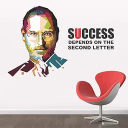 StickMe 'Success Depends On You - Steve Jobs - Office - Inspirational - Motivational - Quotes - Wall Sticker ' -SM675 (Multi Colour, Vinyl - 85cm X 55 cm)-picture-11
