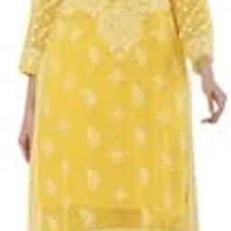 meiraas fashion Meiraas Women’s Premium Chiffon Lucknowi Chikankari Hand-Embroidered Straight Kurti with Sharara & Inner – Elegant Designer Ethnic Wear for Festive, Party & Traditional Occasions-picture-55