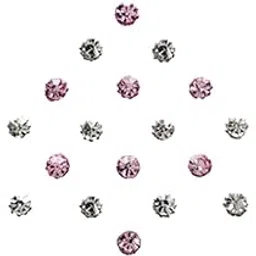 Comet Busters Handcrafted Fancy Pink and Silver Diamond Dot Bindi For Women (BIN078) (3mm)-picture-13