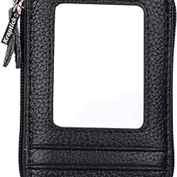 11 Slots Vertical RFID Leather Wallet for Credit, Debit, and ATM Cards, Original Wallet, Purse, Multi Cards Holder with Single Zipper and Unisex Design (Black)-image-41