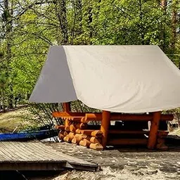 Sunshade Tarp, 52.0x89.0in Waterproof Outdoor Swing Canopy Kids Playground Roof Replacement Canopy Cover for Hiking Camping Courtyard Garden (52.0x89.0in-Beige)'-picture-49