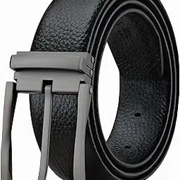 eliz luxe Reversible Dress Belt: Italian Faux Leather - Black/Brown, Rotating Buckle, Trim-to-Fit, Business Style Pin Buckle-picture-34