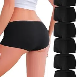 Cotton Underwear for Women Boyshort Panties Full Coverage Boxer Briefs Stretch Boy Short Undies 6 Pack-image-21