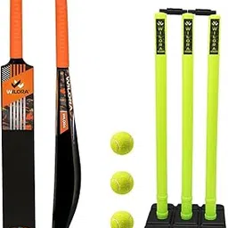 Wilora Premium Backyard Cricket Set - Beach Cricket - Set Includes 1 Bat, 3 Balls, Stumps with Stand & Bails | Perfect for Outdoor Sports & Beach Play |-picture-10