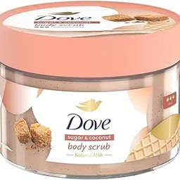 Dove Sugar & Coconut Body Scrub 280g – Ice Cream Texture with Natural AHA for Gentle Exfoliation & Smooth, Glowing Skin-image-35