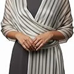 Women Lining Stole, White Color, Authentic Fine Wool Blend Pashmina, Light Weight, Size 28x80inch-image-10