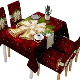 FABLOFT® Christmas Table Cover Christmas Decoration for Dinner Home Anniversary B-picture-25