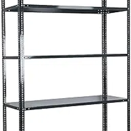 Mil-Nil Prime CRC Sheet 5 Shelf Multipurpose Slotted Angle Rack, 72 x 47 x 18 Inch, 20 Gauge (Grey) 14 Gauge Angles-image-54