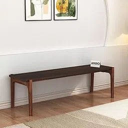 AAKROCRAFTS Solid Sheesham Wood 4 Seater Bench for Living Room Bedroom Dining Table Wooden Bench for Outdoor, Balcony (Walnut Honey Finish)-picture-28