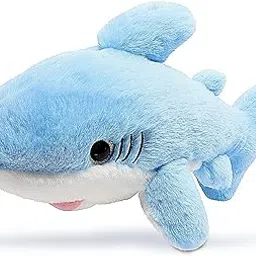 TMT-Blue-Pink Dolphin Soft Toys for Kids Girls Boy Children Fish Shark Teddy Bear Birthday Gift Home Room Car Decoration Showpieces (Shark-Blue)-picture-18