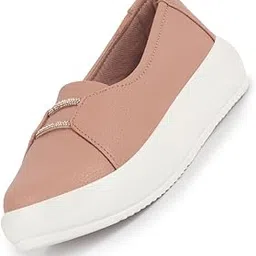 fausto Women Dual Lace Detail with Textured Slip-On Platform Loafers | Height Enhancer Chic Casual Shoes | Everyday Comfort with Memory Cusion Insole-picture-52