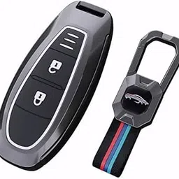 Zealsy Premium Waterproof Metal Key Cover Compatible with Nissan Magnite 2 Button Smart Remote Key-picture-28