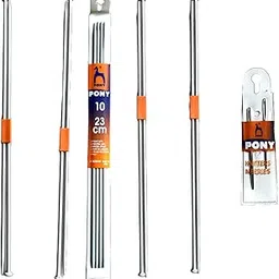 GINROO Cold Headed Knitting Needles/Pins (Set of 4) + Knitter Needles/Sweater (Set of2) + Neck Needles (Set of 4)-picture-23