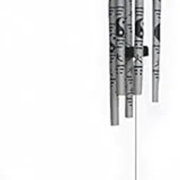 Ripe India® Feng Shui Om Vastu Five Pipe Wind Chime for Balcony Window and Om Wind Chime Silver Color Positive Energy-image-24