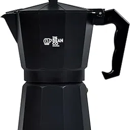 THE BEAN CO Classic Moka Pot | Premium Aluminium | Stovetop | Espresso Coffee Maker (300 ml, Black)-picture-27