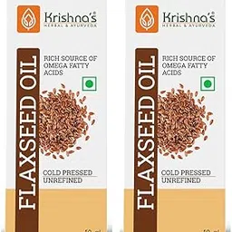 Krishna's Flaxseed Oil (50 ml)(Pack of 2) | Virgin Cold Pressed Flex seed oil | Rich in Omega 3-6-9 | Made in Kachi Ghani-picture-20