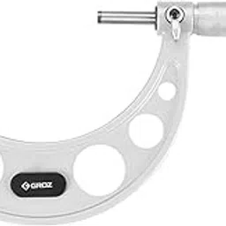 Groz Outside Micrometers with Balanced Frame Design | Measures in METRIC Range | Accuracy: ± 0.004 mm | Steel Frame | Resolution: 0.01 | Range: 75 – 100 mm | MM/75-100-picture-37