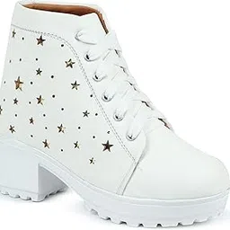 himquen Women's Fashion High Heel Ankle Outdoor Boot-picture-46