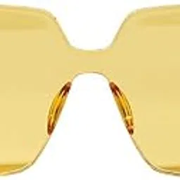 Women Rimless Square Sunglasses Retro Eyewear Sun Glasses Shades Yellow|Clothing, Shoes & Accessories | Womens Accessories | Sunglasses & Fashion Eyewear | Sunglasses-image-34