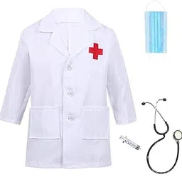 GrowSome Doctor Dress for Kids | Lab Coat Costume With Stethoscope, Mask, Injection | Uniform for Children-picture-17