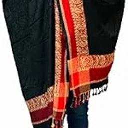 zaria fabs Shawl | Scarf Stoles for Girls/Ladies/Women/for Summer (Black)-picture-20