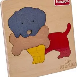 Funskool Ekoplay-Dog with A Bone-Wooden Puzzle, Kids-picture-25