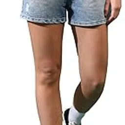 tales & stories young Tales & Stories Solid Denim Shorts for Women-Y117911_Y1-picture-18