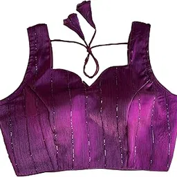 pujia mills Woman Designer Zimi chu slub Shining Material with sequnace Work Blouse-picture-23