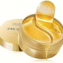 24K Gold Under Eye Patches, 60 Pieces, Hydrogel Treatment Mask for Dark Circles, Puffy Eyes, Wrinkles and Dryness Relief-picture-14