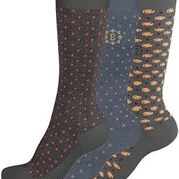 burchmarq Trinity, Socks for Men, Premium Combed Cotton, Combo Pack of 3 Pairs, Size UK 6 to 8 (24 to 26 cm), Crew Length, Seamless, Formal and Dress Socks image 1