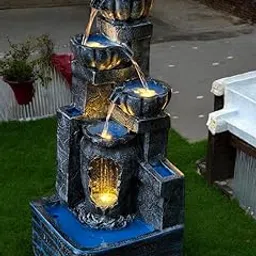 swarn house decor's Swarnhouse Bigdiya 3.5 Feet Outdoor & Indore Fountain, Multicolour Large Fountain (Design 6)-picture-21