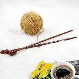 Honey Comb Premium Rosewood & Maple Knitting Needles | Handcrafted Fine Knitting Needles Pair | Yarn Crafts & Arts Accessories | Nagina International (US Size 7 (4.50mm), Rosewood)-image-35